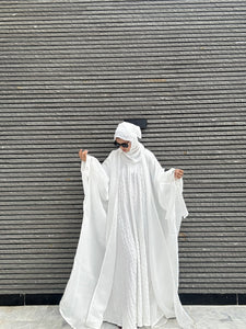 Sheesha Shimmer Elegance – Bridal & Umrah Abaya by Uroosa Vayani