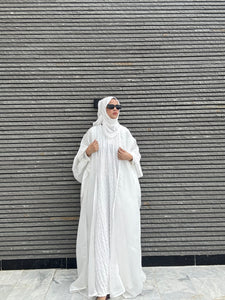 Sheesha Shimmer Elegance – Bridal & Umrah Abaya by Uroosa Vayani