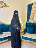 Noor Al Haya Handmade Bridal Abaya by Uroosa Vayani