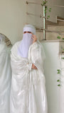 Sheesha Shimmer Elegance – Bridal & Umrah Abaya by Uroosa Vayani
