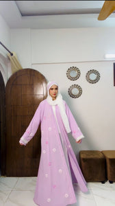 Zahrat Al-Fajr Handmade Arabian Bride Abaya by Uroosa Vayani